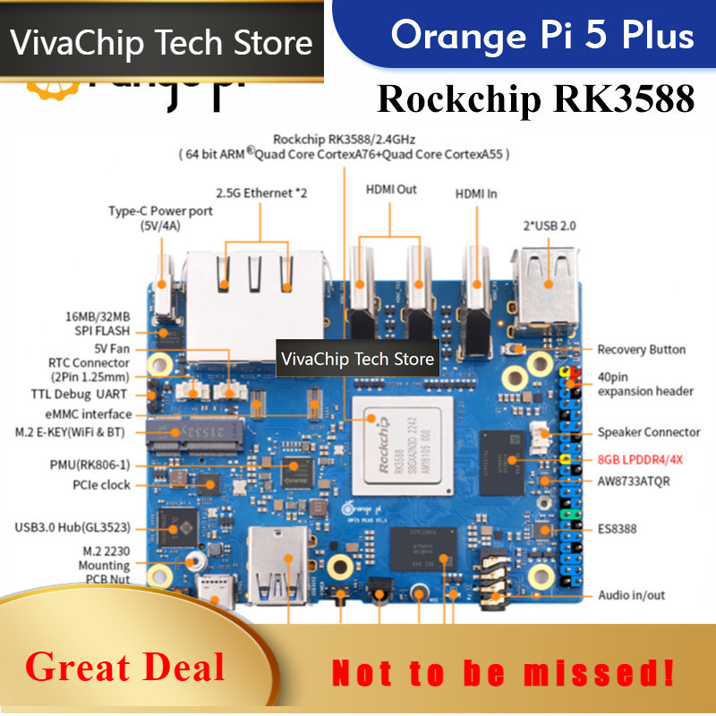 Orange Pi 5 Plus 16Gb - VivaChip TechOrange Pi 5 Plus 16