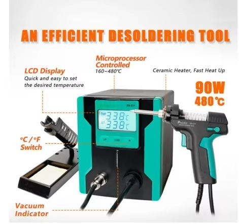 Desoldering Gun Vacuum Electric - Pompe à dessouder électrique numérique ESD