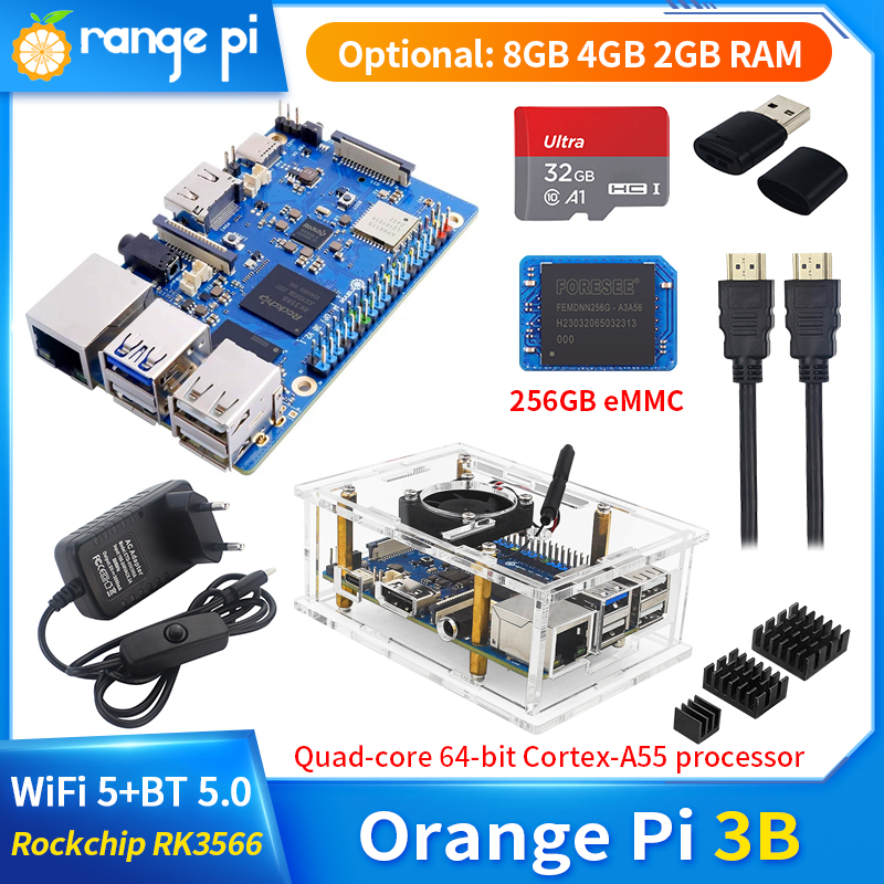 Khadas Vim4 8Gb - Orange Pi-Ordinateur monocarte 3B, 8 Go,