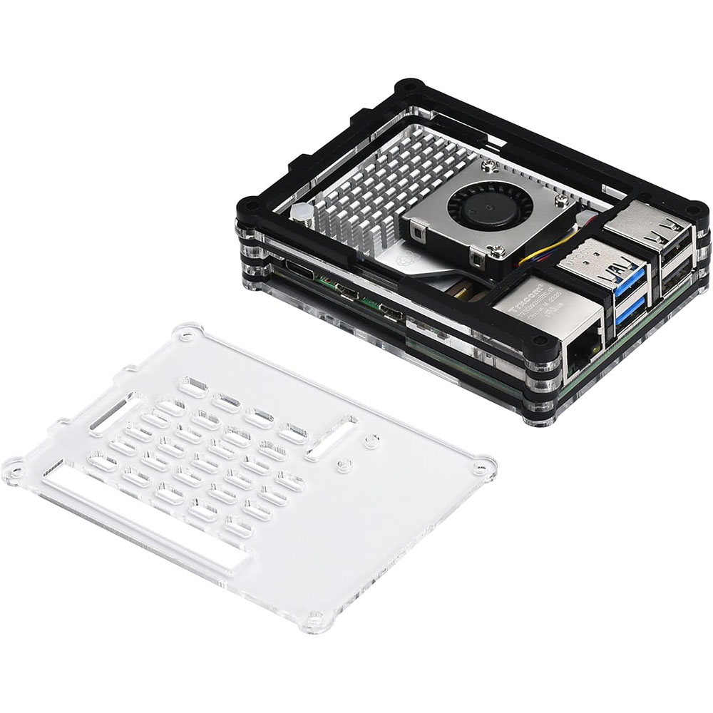 Boîtier en acrylique avec refr - Raspberry Pi 5 8Gb Kit avis et prix